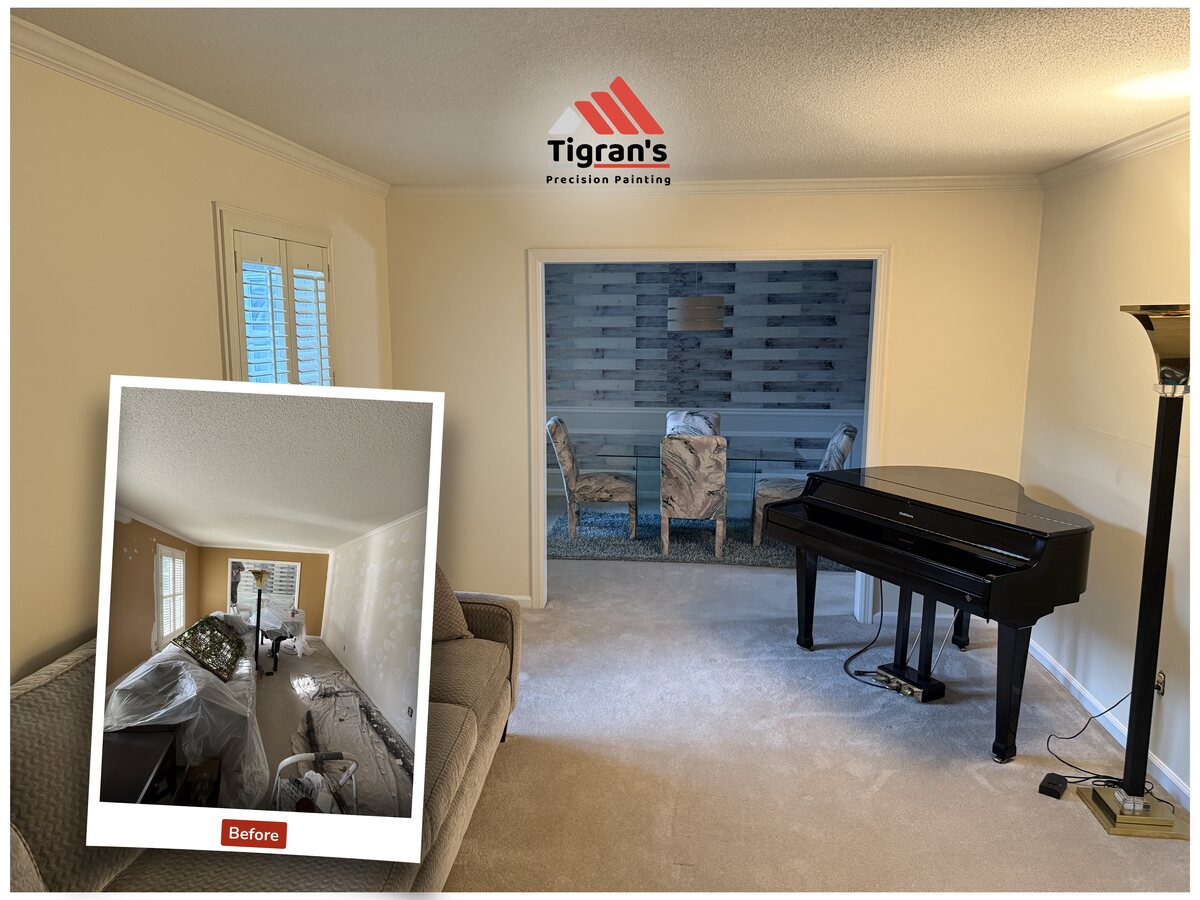 Before and after painting project
