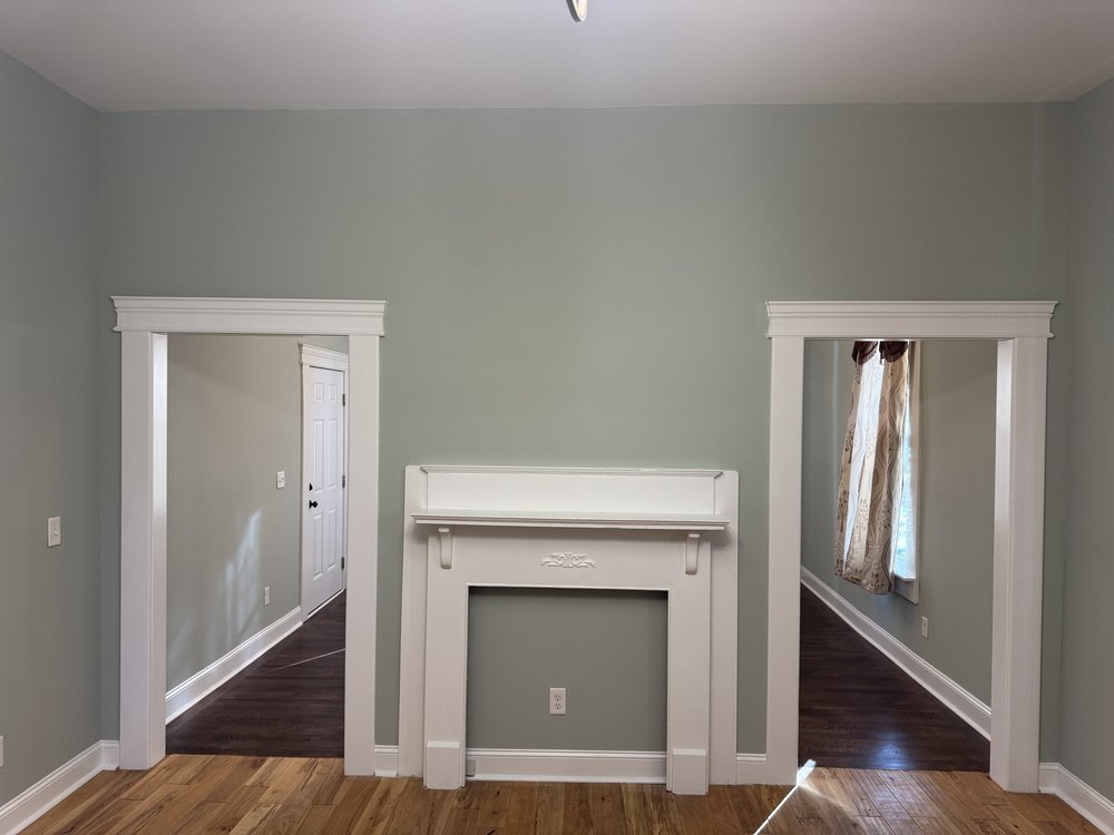 Living room interior painting project in Chattanooga